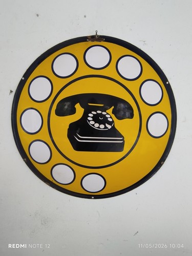 Insegna smaltata telefono - smaltata,