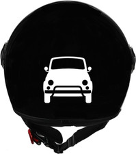 CASCO BHR 800 NERO LUCIDO METALLIZZATO CON STAMPA IN VINILE ADESIVO 500 D'EPOCA