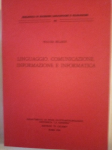 Belardi walter linguaggio - walter,