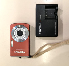 Pentax Optio M30 fotocamera digitale 7,1 MP 3x zoom ottico rosso vino usata dal Giappone