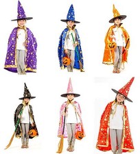 Mantello cappello strega streghetta mago stregone per costume travestimenti per