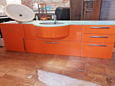 Mobile da bagno laccato lucido Modulnova  ,sospeso ,usato