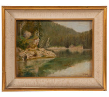 dipinto olio su cartoncino