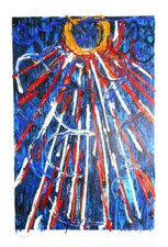 MARIO SCHIFANO- MATERICA 70 x 100 rabarama,tano festa,franco angeli,aligi sassu