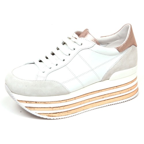 F4104 sneaker donna white/pink