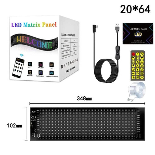 Pannello led rgb 20x64 pixel - pannello,
