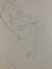 Disegno Carta Donna Nuda Nudo