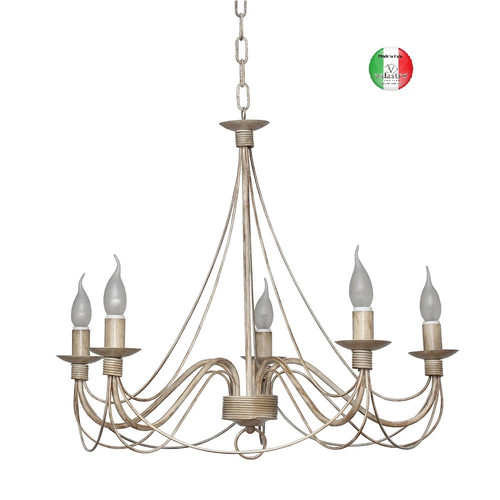 Lampadario arte povera - , in