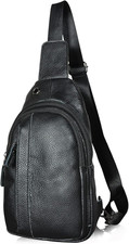 Men'S Genuine Leather Hip Bag