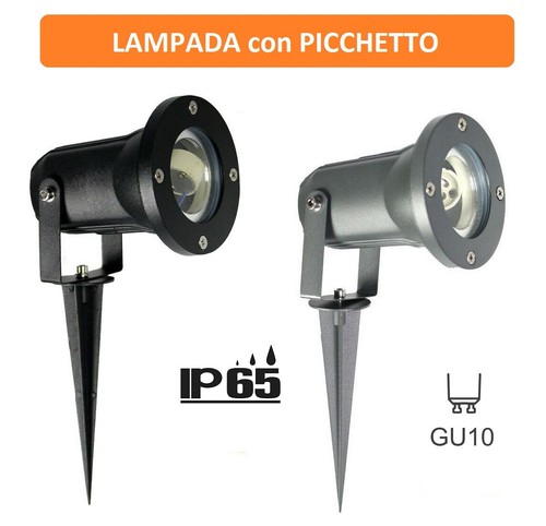 Faretto con picchetto per