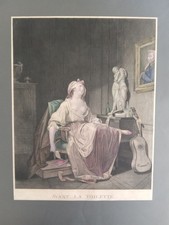 Antique Color Engraving "Avant