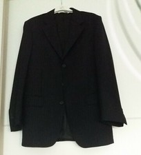 Giacca+pantalone uomo tg 46 100%lana Super100S Made In Italy colore nero a righe