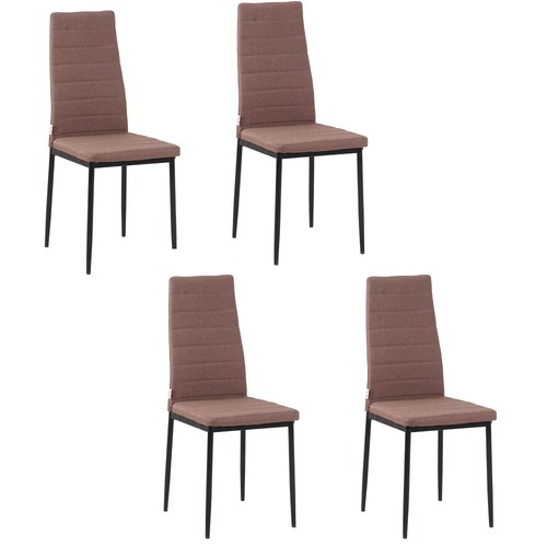 Homcom set sedie imbottite - 4,