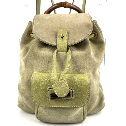 Zaino gucci scamosciato bambù - gucci,