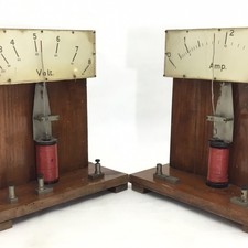 ANNI 10/20 - ANTICHI STRUMENTI DI MISURA VOLMETRO E AMPEROMETRO A. FUMEO MILANO