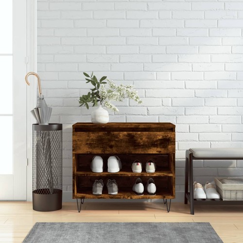 Vidaxl scarpiera rovere fumo - scarpiera,
