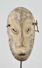LEGA Wood idimu Mask Bwami Cult Congo Zaire RDC African Tribal Art 1601