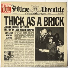 Jethro Tull THICK AS A BRICK US 1972 Reprise MS 2072 LP Terre Haute early press