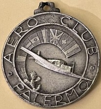 Medaglia Argento AERO CLUB PALERMO XXXI Giro Aereo Internazionale Sicilia - 1979