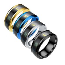 ANELLO NERO BLU GRIGIO ORO