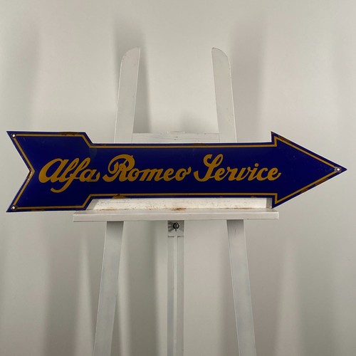 Insegna smaltata alfa romeo - alfa,