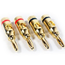 Connettori banana 4mm - 4x, a