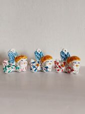 TRIS ANGIOLETTI IN CERAMICA DI CALTAGIRONE