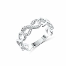 Anello infinito girodito donna Anellissimo argento 925 con zirconi