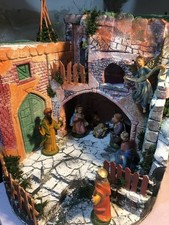 Presepe Artigianale  . Base In Polistirolo 36 Cn Fatto Di Polistirene,legno