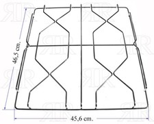 Fratelli Onofri Griglia Cromata a 4 Fuochi Cucina a Gas 46,5 X 45,6 cm.
