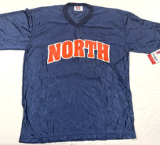 T-shirt uomo scollo V Dodger "North" vintage anni 90 made in USA NUOVA CON ETICHETTE fondo di magazzino