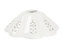 Paralume in ceramica bianca da