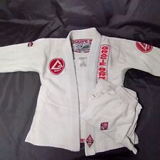 Top e pantaloni kimono Gracie Barra GB Jiu Jitsu BJJ Gi Youth Y4 bianco GBY4W#01