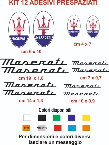 Adesivi maserati prespaziati - adesivi,