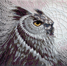 Kit ricamo perline gufo nero -