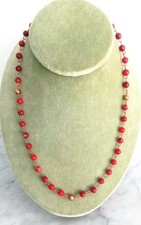 Collana a catena giada rossa e