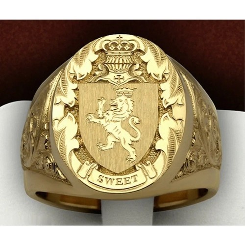 Anello uomo corona - corona, scudo