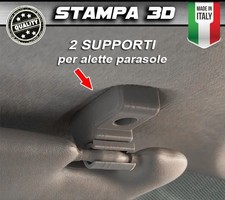 2 x Supporti Pantina Per Fiat Panda Punto Idea Ganci Fissaggio Aletta Parasole