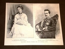 Nozze d'Argento Re Umberto I e Margherita 1893 Ritratti Ricordi 22 aprile 1868