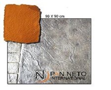 Stampo Pavimenti Stampato "Rocca Imperiale" 90 X 90 CM concrete Text