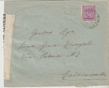 202-Amgot Occ. Alleata Sicilia-5oc-PA x Caltanissetta-Bollo a ponte 1013 Censura