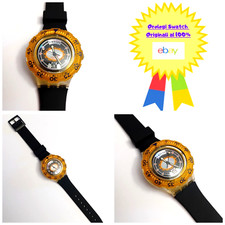 Swatch Scuba Tech Diving SDK110 1993 Vintage Orologio da polso NOS Anni 90 Usato