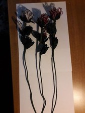 Antiquariato vintage - 3 rose fatte con perline anni 60