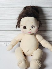 Bambola vintage Mattel My Child capelli castano scuro occhi marroni 1985 riparazione riciclo TLC