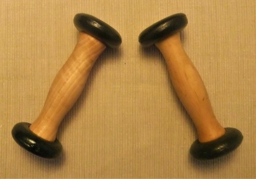 Vecchi manubri pesi legno - manubri, in