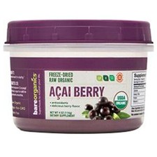 Polvere Di Bacche Di Acai Biologiche 4 Oz Di Bare Organics