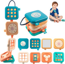 8 in 1 Cubo Attività Montessori Busy Board, Busy Activity Cube, Gioco Viaggio Mu