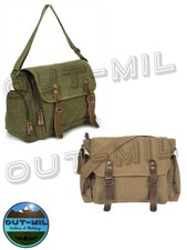 Borsa tracolla in robusto cotone effetto vintage militare
