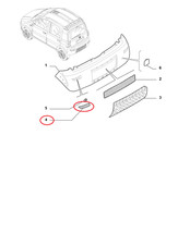 Rear bumper floodlight fiat - bumper,