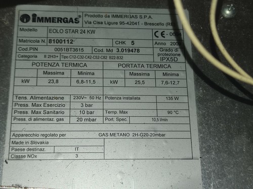 Ricambi immergas eolo - ricambi,